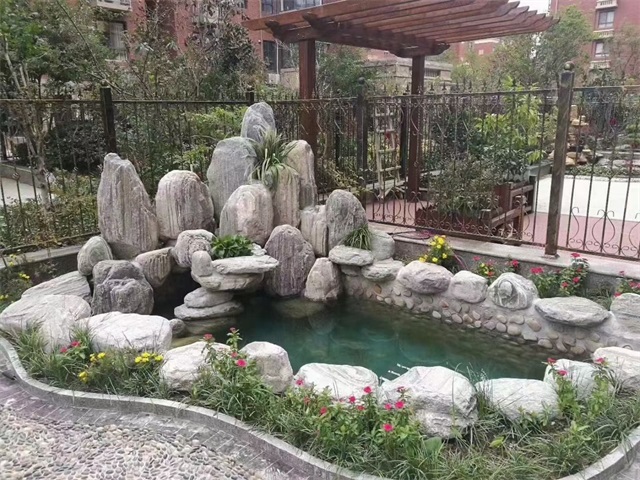 夏津家庭庭院水景设计